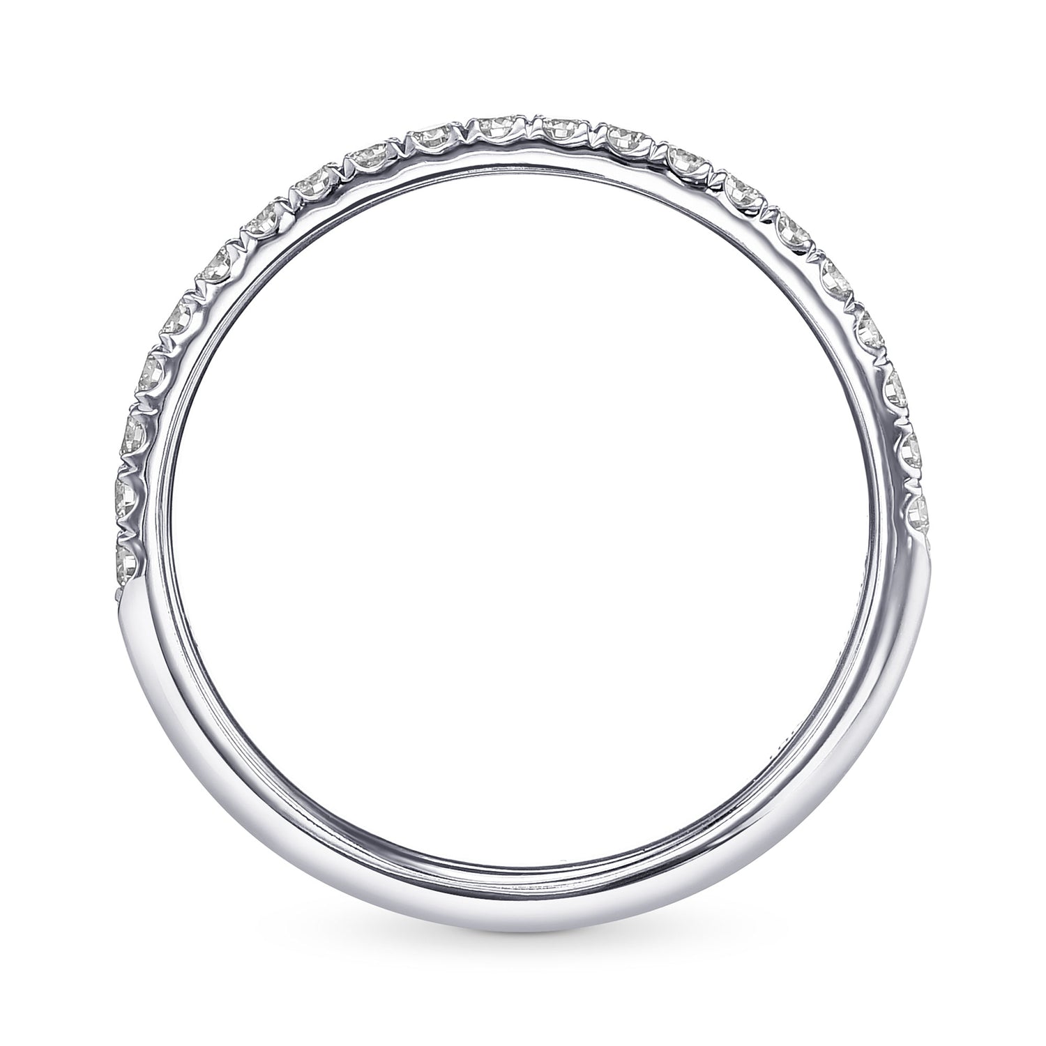 Open Pave Diamond Wedding Band