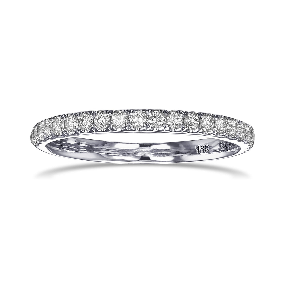 Open Pave Diamond Wedding Band