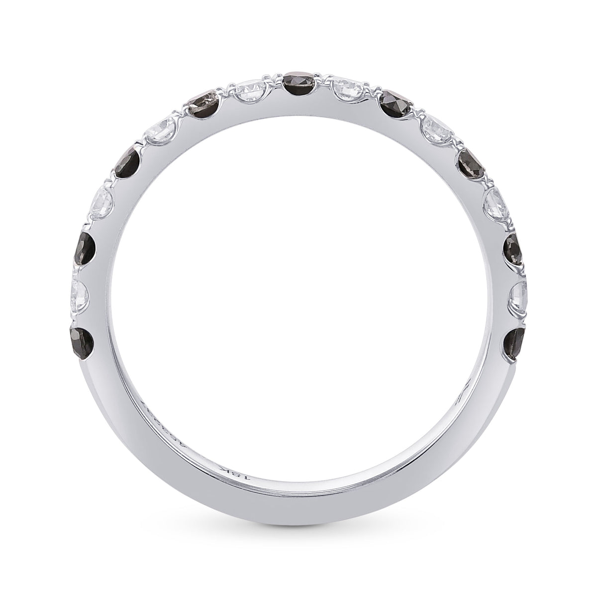 Fancy Black Round Halo Engagement & Wedding Rings