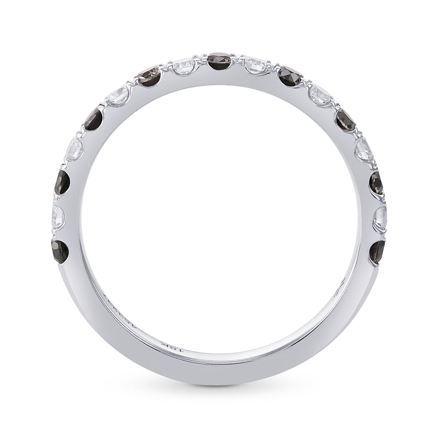 Fancy Black Round Halo Engagement & Wedding Rings