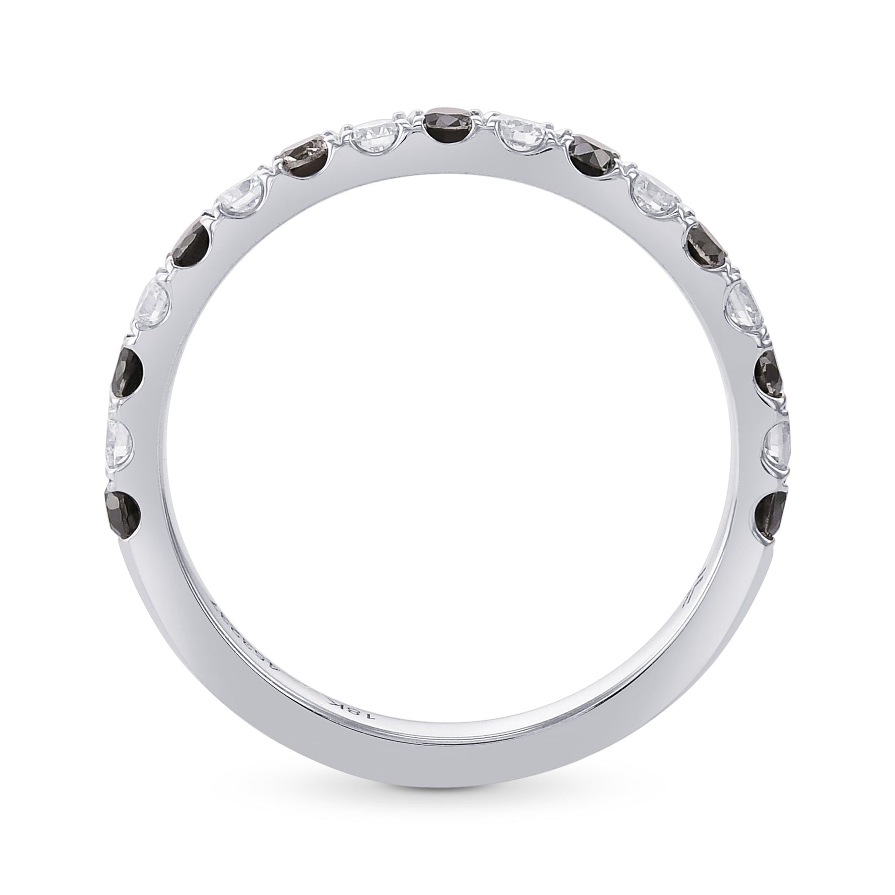 Fancy Black Round Halo Engagement & Wedding Rings