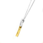 Fancy Vivid Yellow & White Pave Diamond Teardrop  Pendant