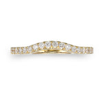 Contoured Half Eternity Diamond Wedding Band 