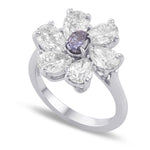 Fancy Dark Gray Violet Cushion Diamond Extraordinary Ring