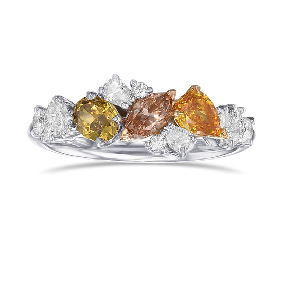 Multi-color Diamond Cluster Couture Ring