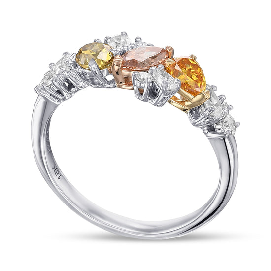 Multi-color Diamond Cluster Couture Ring