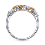Multi-color Diamond Cluster Couture Ring