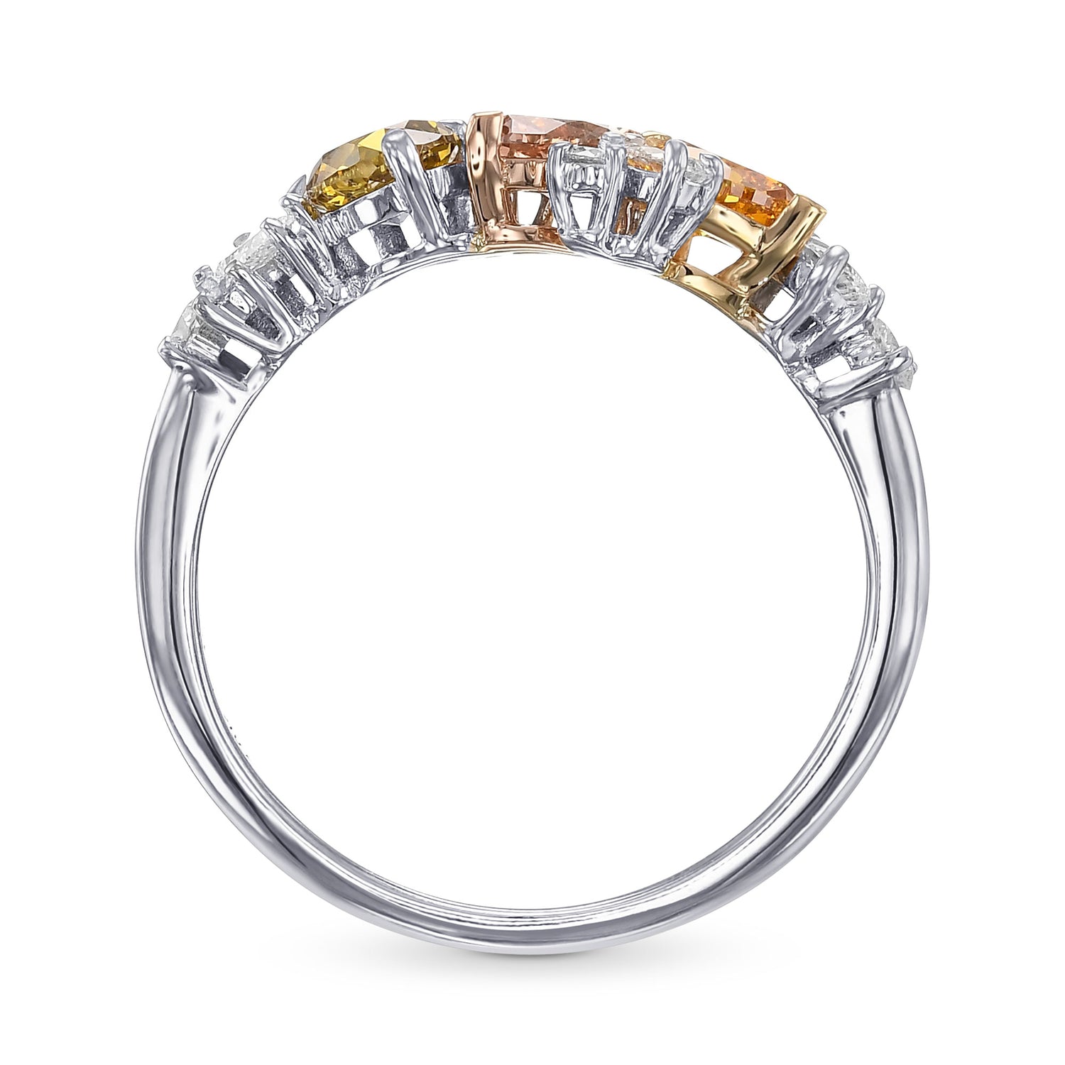 Multi-color Diamond Cluster Couture Ring