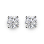 Collection Color Round Brilliant Stud Diamond Earrings