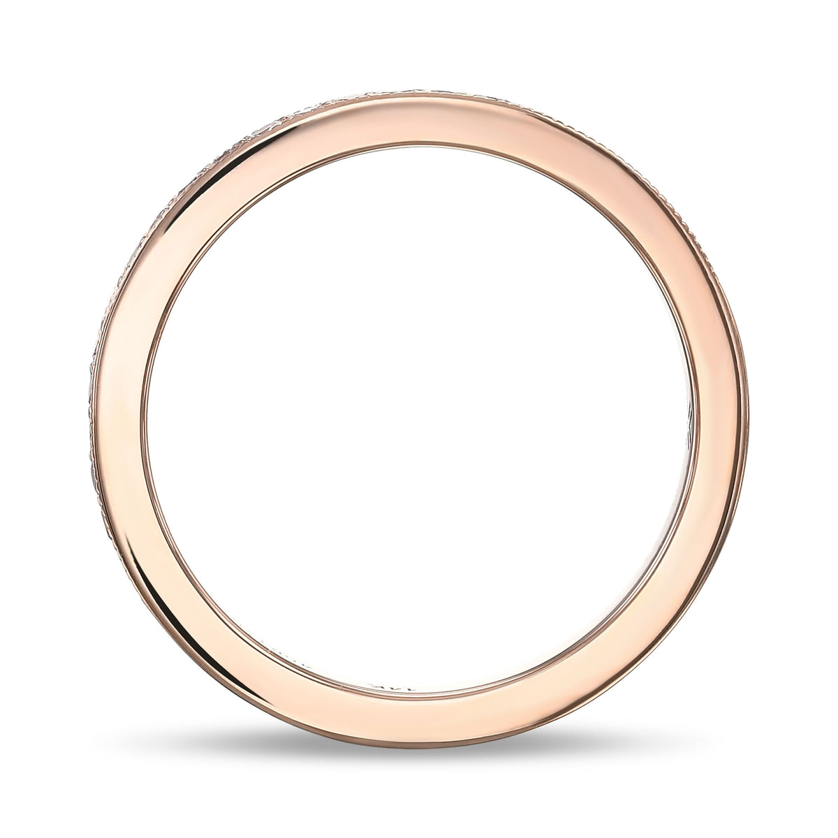 Rose Gold Fancy Light Pink Diamond Wedding Band Ring