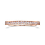Rose Gold Fancy Light Pink Diamond Wedding Band Ring