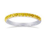 Canary Fancy Vivid Yellow Diamond Half Eternity Wedding Band