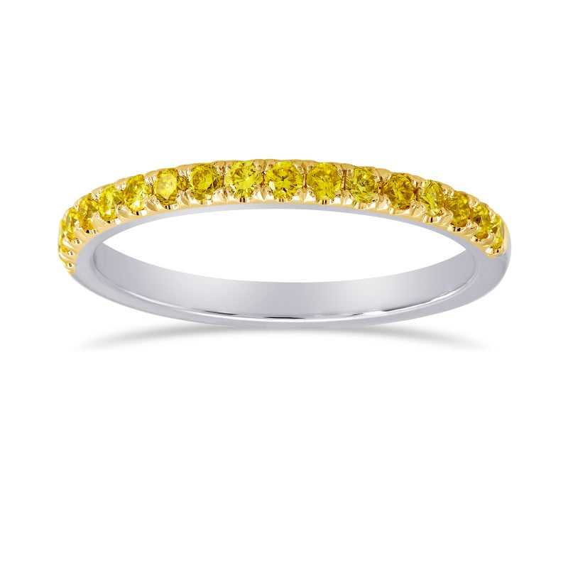 Canary Fancy Vivid Yellow Diamond Half Eternity Wedding Band