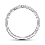 Colorless Diamond Contoured Wedding Band
