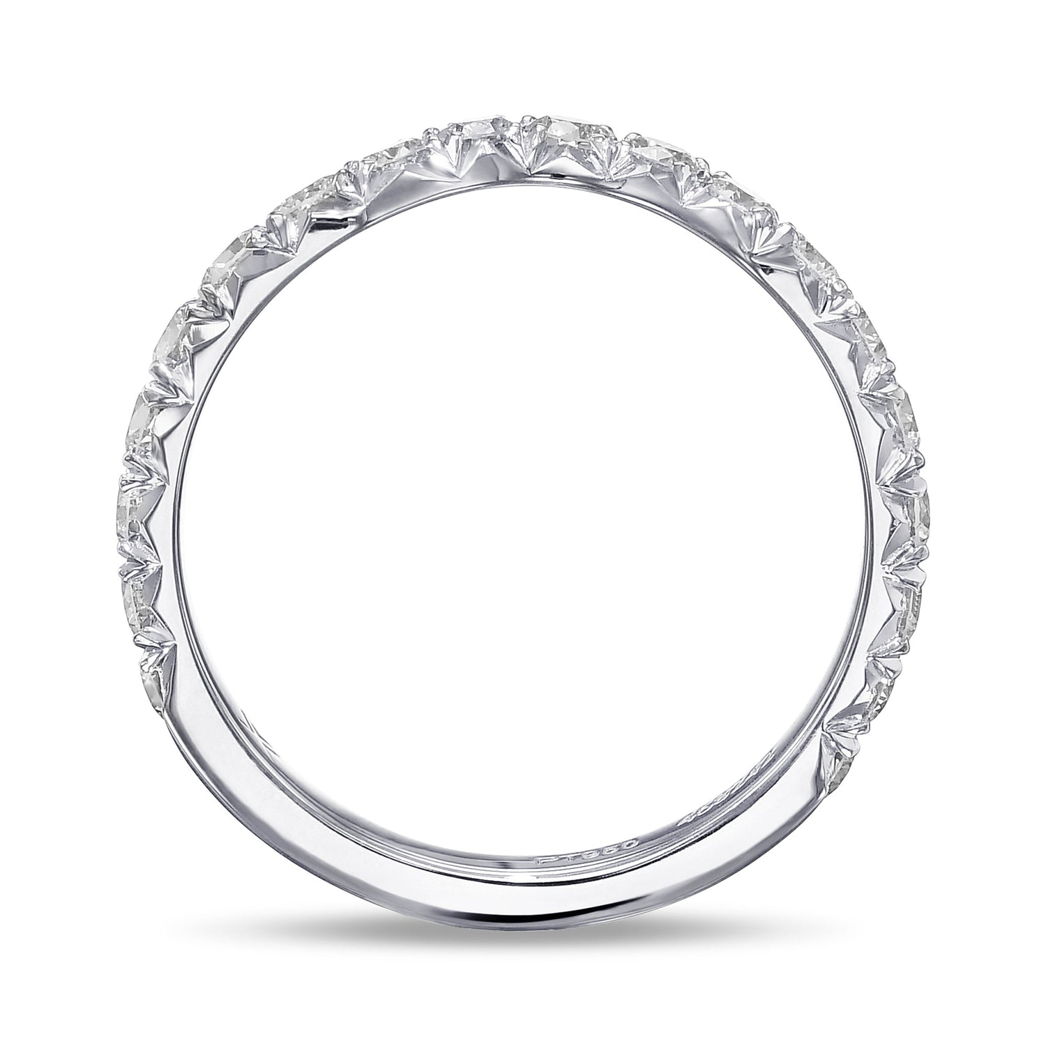 Colorless Diamond Contoured Wedding Band