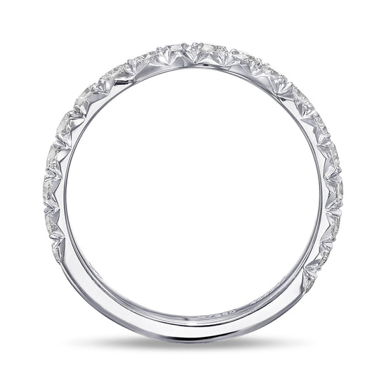 Colorless Diamond Contoured Wedding Band