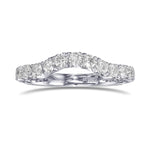 Colorless Diamond Contoured Wedding Band