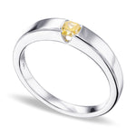 Fancy Intense Yellow Asscher Diamond Men's Ring