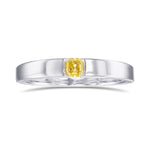 Fancy Intense Yellow Asscher Diamond Men's Ring