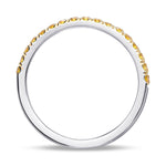  Canary Fancy Vivid Yellow Diamond Half Eternity Wedding Band