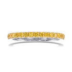  Canary Fancy Vivid Yellow Diamond Half Eternity Wedding Band