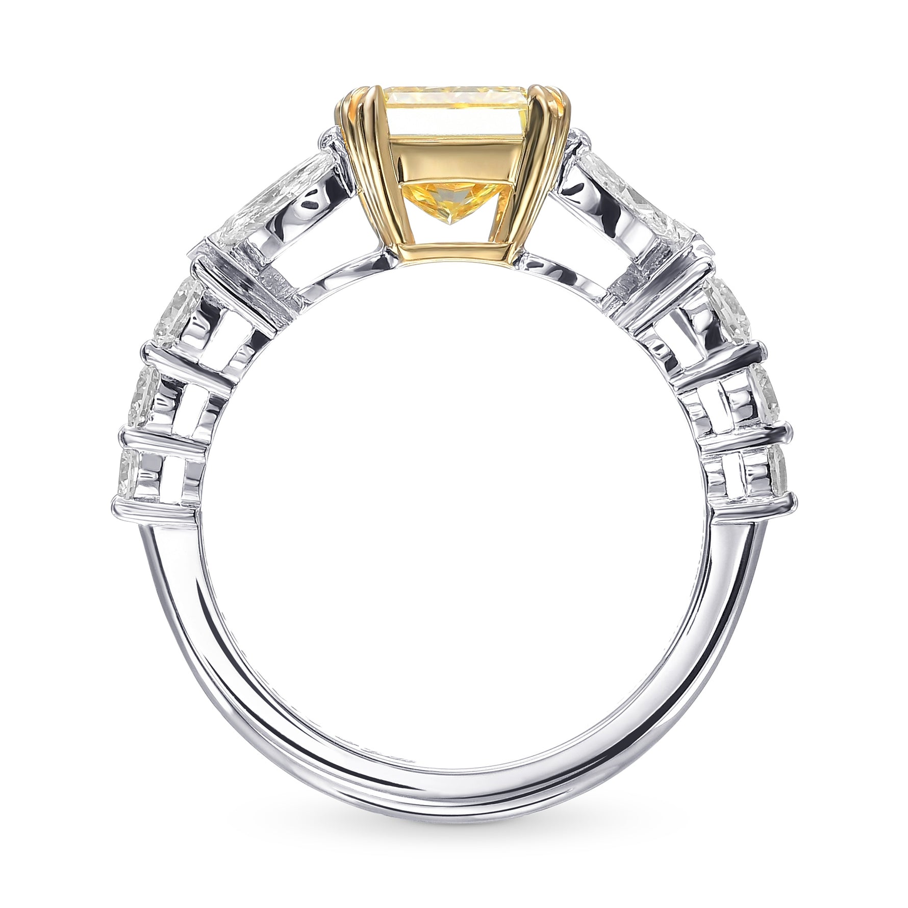 Fancy Intense Yellow Radiant Diamond Extraordinary Ring