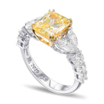 Fancy Intense Yellow Radiant Diamond Extraordinary Ring