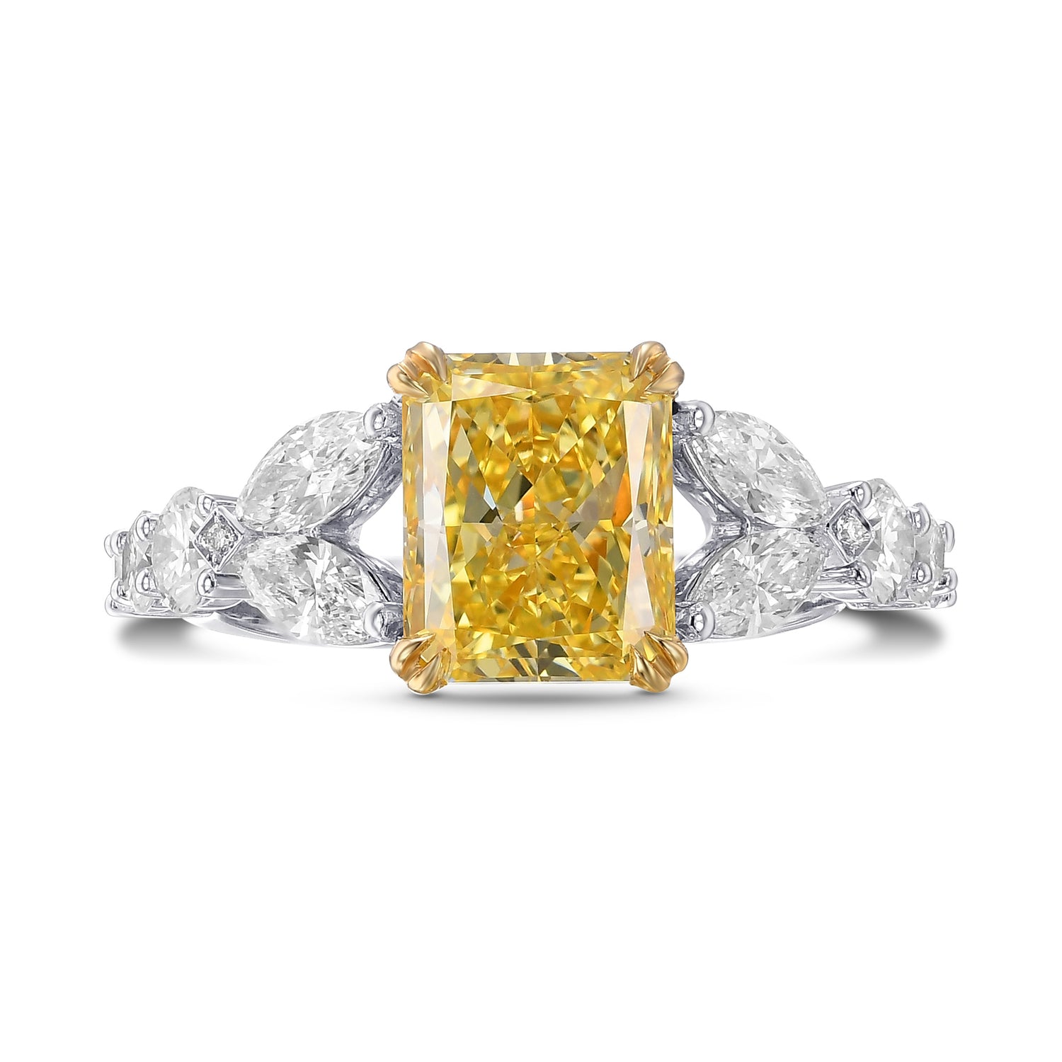 Fancy Intense Yellow Radiant Diamond Extraordinary Ring