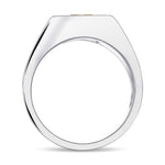 Fancy Yellow Cushion Men's Ring