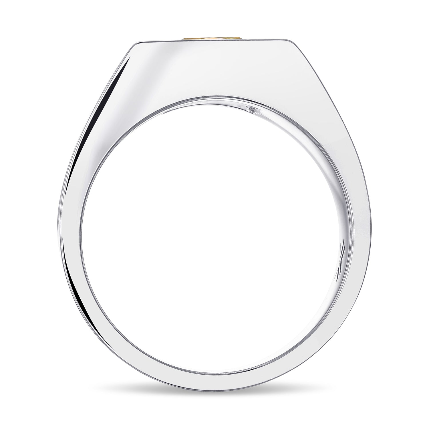 Fancy Yellow Cushion Men's Ring