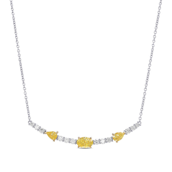 Fancy Intense Yellow Mix Diamond Necklace