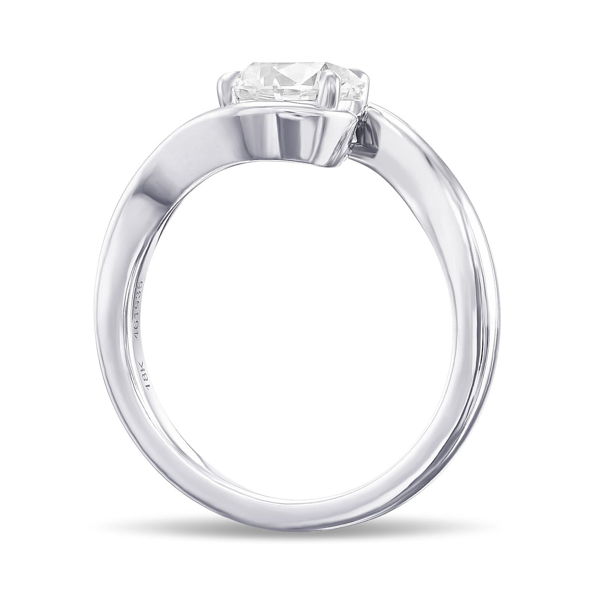 Round Solitaire Twist Diamond Ring