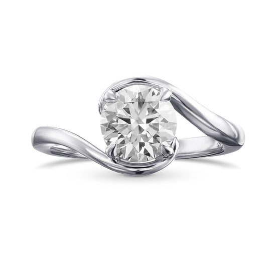 Round Solitaire Twist Diamond Ring