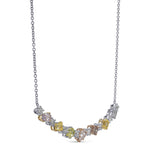 Multicolor and White Diamond Necklace