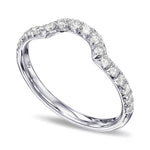 Contoured Diamond Wedding Band