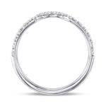 Contoured Diamond Wedding Band