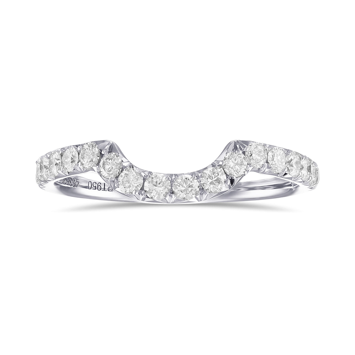 Contoured Diamond Wedding Band