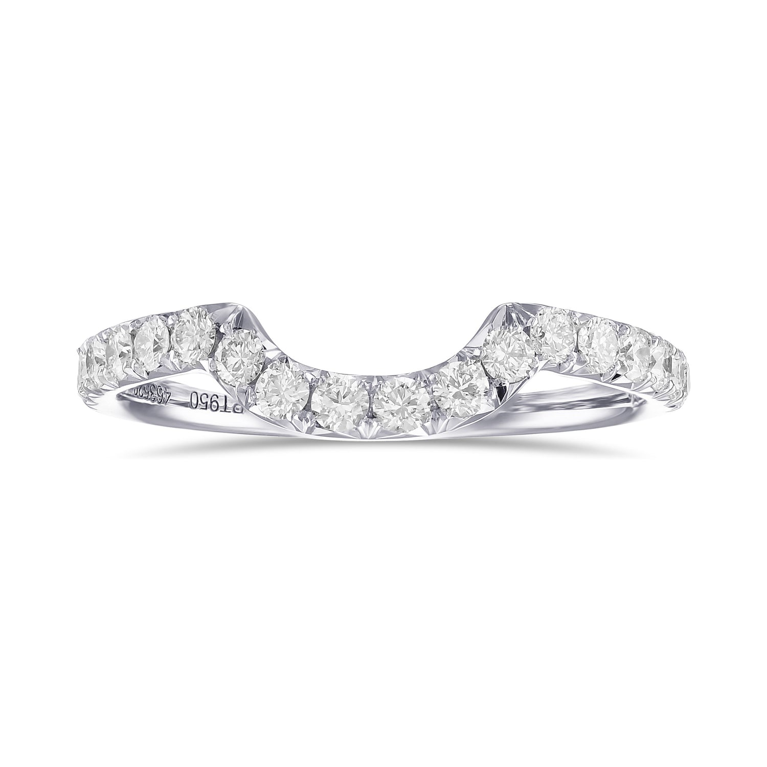 Contoured Diamond Wedding Band