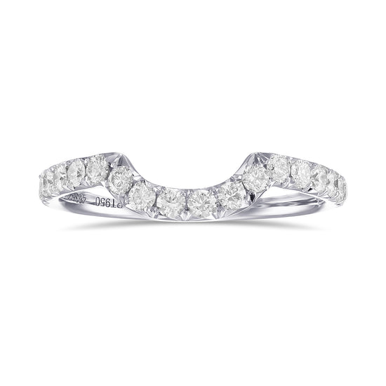Contoured Diamond Wedding Band