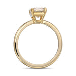 Fancy Deep Brownish Yellow Radiant Solitaire Diamond Ring