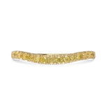 Fancy Intense Yellow Contoured Half Eternity Wedding Band 