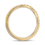 Fancy Intense Yellow Contoured Half Eternity Wedding Band 