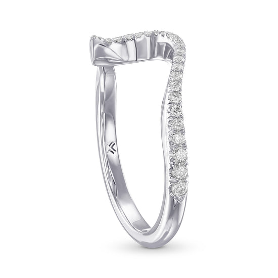Contoured Diamond Wedding Band