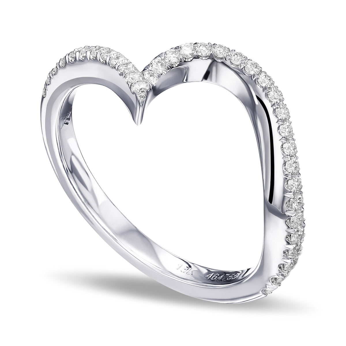 Contoured Diamond Wedding Band