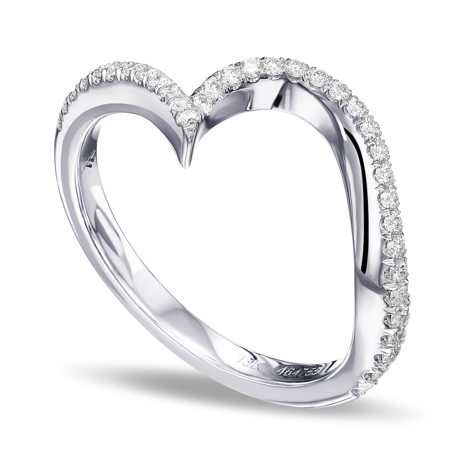 Contoured Diamond Wedding Band