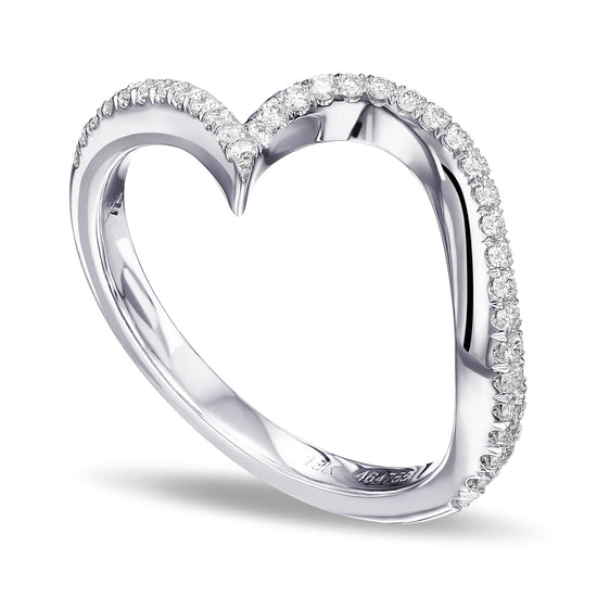 Contoured Diamond Wedding Band