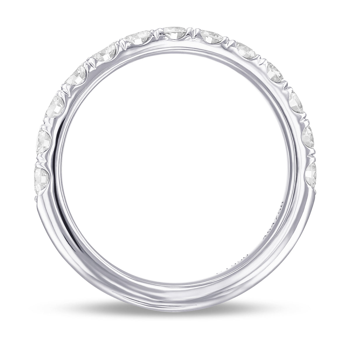 Round brilliant Diamond Half Eternity Band Ring