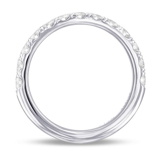 Round brilliant Diamond Half Eternity Band Ring