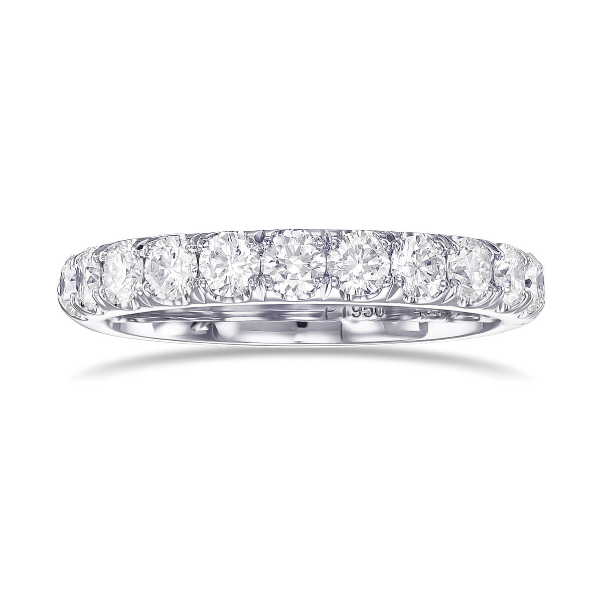 Round brilliant Diamond Half Eternity Band Ring