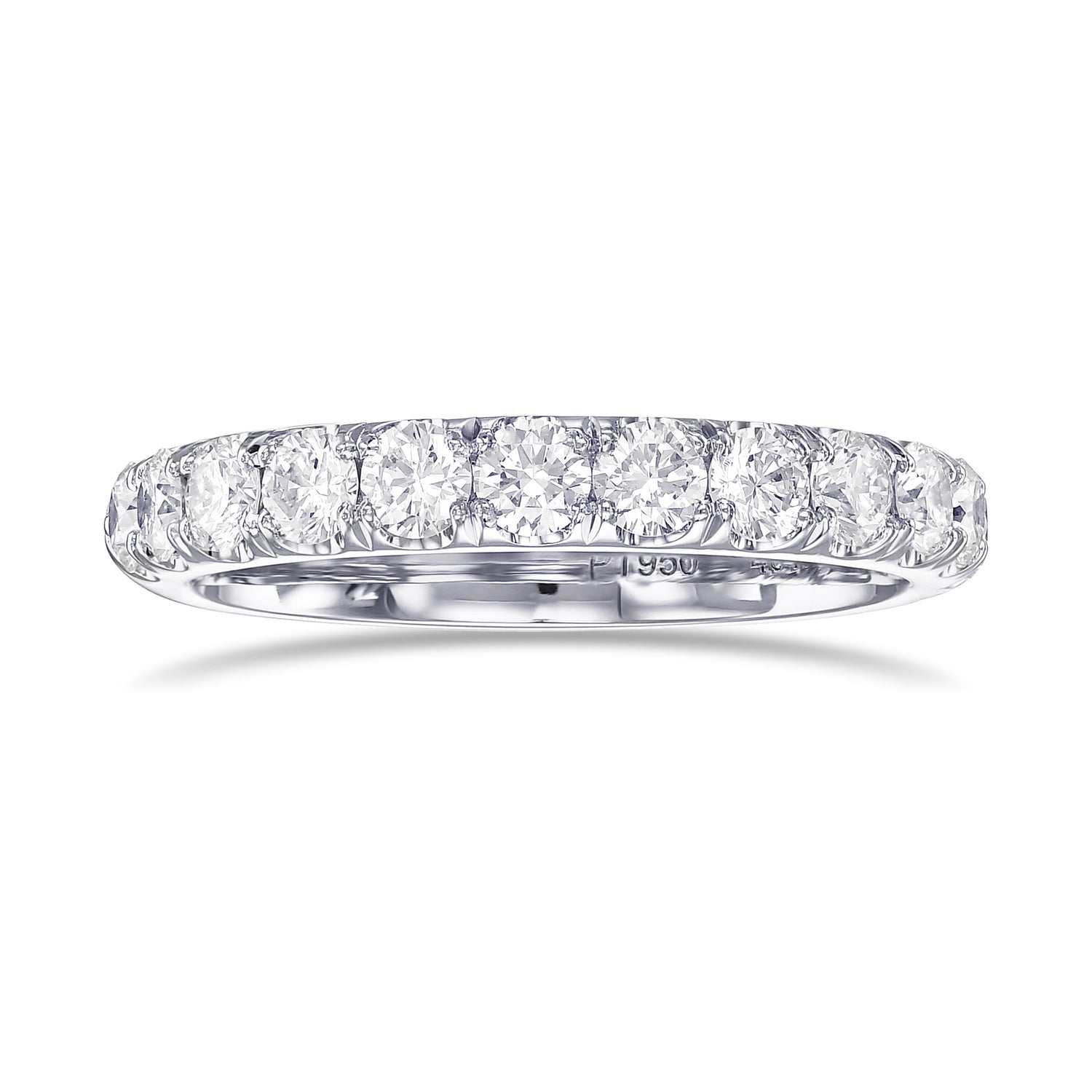 Round brilliant Diamond Half Eternity Band Ring